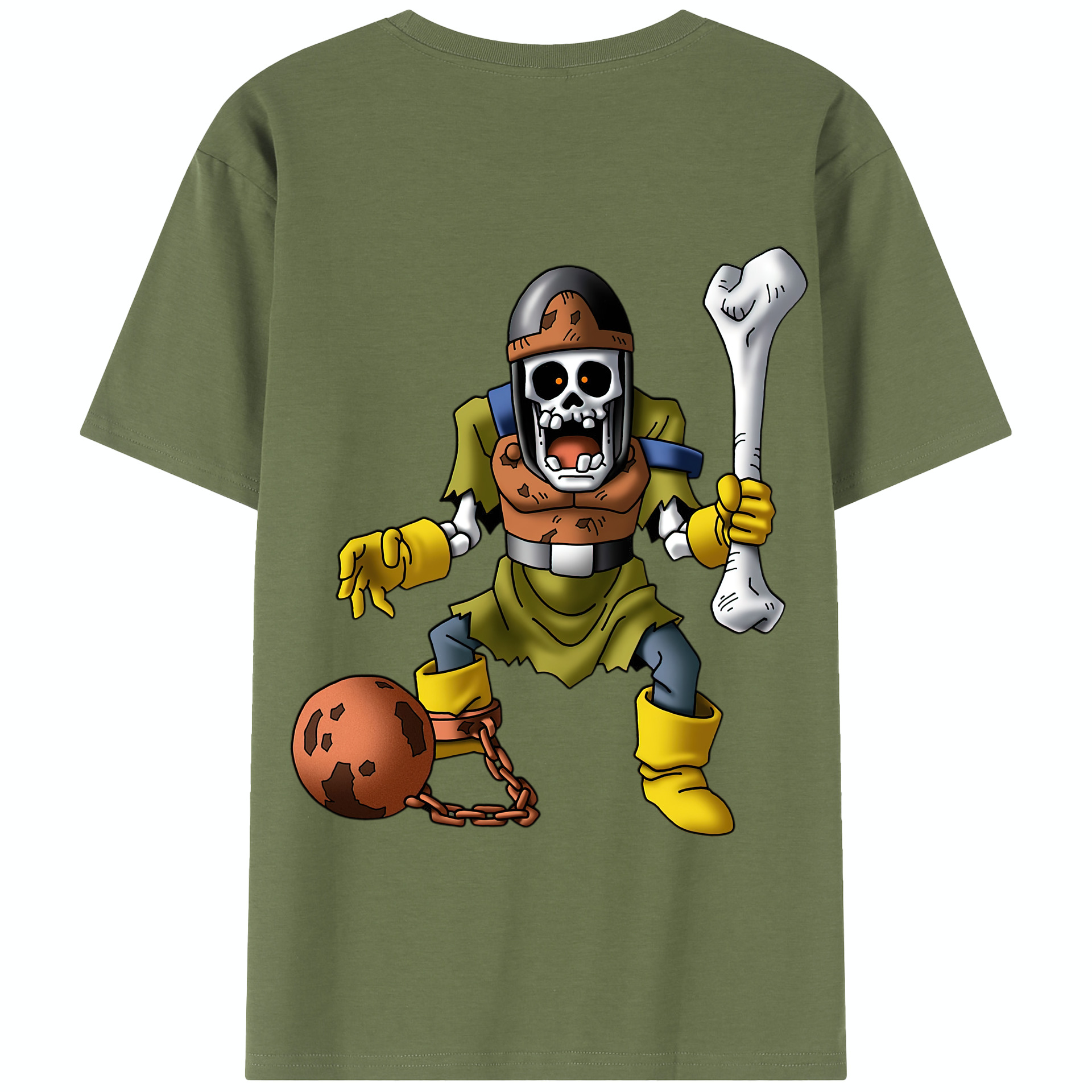 （画像用） ドラゴンクエスト Doragon Kuesuto Dragon Quest 綿100％半袖Tシャツ（背面プリント）